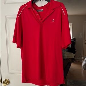 Callaway Red Polo Shirt Vibrant Short Sleeve Athletic